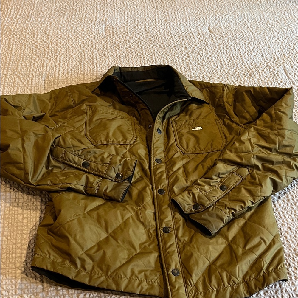 The North Face Men's Brown Quilted Shirt Jacket
